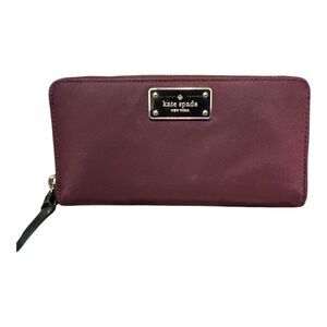 Kate Spade Deep Plum Wilson Road Neda Zip Around Wallet